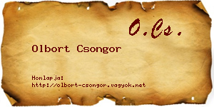 Olbort Csongor névjegykártya