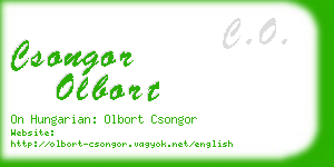 csongor olbort business card
